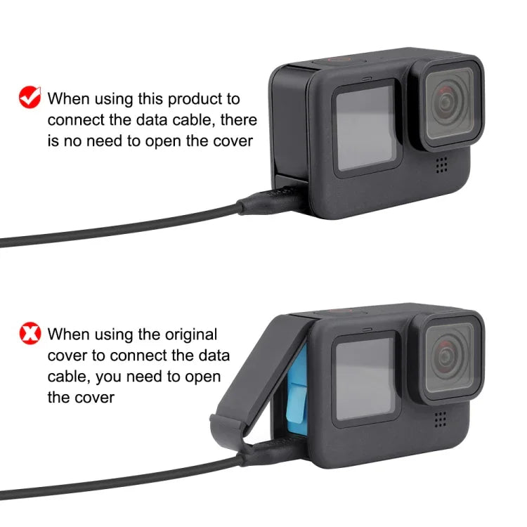 ฝาครอบพอร์ตแบตเตอรี่ด้านข้างโลหะ PULUZ สำหรับ GoPro HERO13 Black /12 Black /11 Black /10 Black /9 Black, ฝาครอบด้านข้างโลหะและพลาสติก