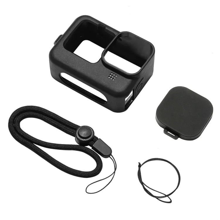 PULUZ for GoPro HERO12 Black /11 Black /10 Black /9 Black Silicone Protective Case Cover with Wrist Strap & Lens Cover, For GoPro HERO9 Black