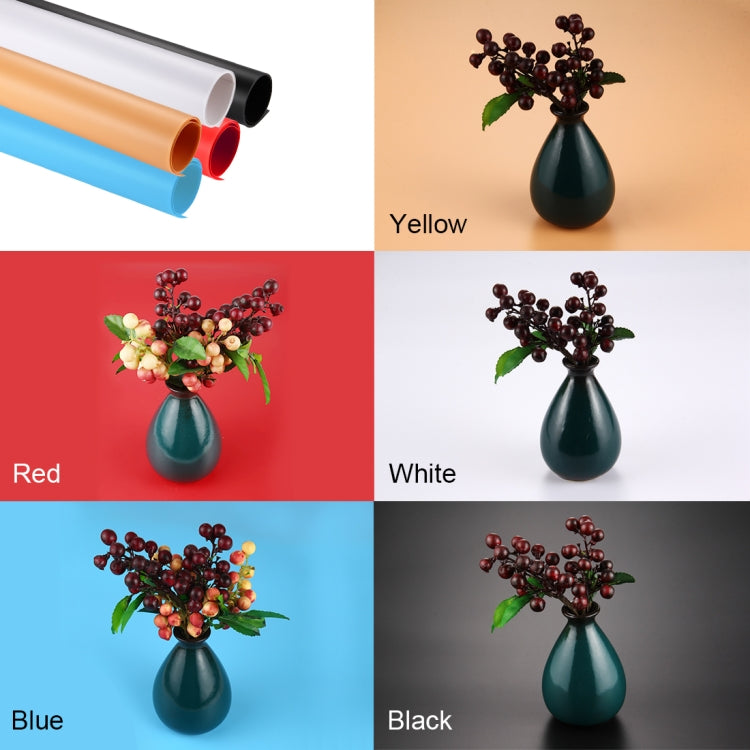 ชุดกระดาษพื้นหลังถ่ายภาพ PVC สำหรับเต็นท์สตูดิโอ ขนาด: 121 ซม. x 58 ซม., ฉากหลัง 60 ซม. (น้ำเงิน), ฉากหลัง 60 ซม. (แดง), ฉากหลัง 60 ซม. (B), ฉากหลัง 60 ซม. (W)