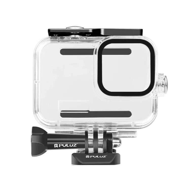เคสกันน้ำ PULUZ 60m สำหรับ GoPro HERO13 Black /12 Black /11 Black /10 Black /9 Black พร้อมตัวยึดพื้นฐานและสกรู, สำหรับ GoPro HERO9 Black