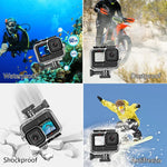เคสกันน้ำ PULUZ 60m สำหรับ GoPro HERO13 Black /12 Black /11 Black /10 Black /9 Black พร้อมตัวยึดพื้นฐานและสกรู, สำหรับ GoPro HERO9 Black
