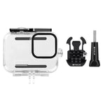 เคสกันน้ำ PULUZ 60m สำหรับ GoPro HERO13 Black /12 Black /11 Black /10 Black /9 Black พร้อมตัวยึดพื้นฐานและสกรู, สำหรับ GoPro HERO9 Black