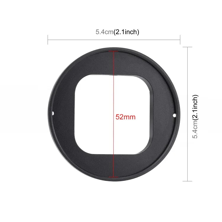 ฟิลเตอร์เลนส์ UV ขนาด 52 มม. PULUZ สำหรับ GoPro HERO12 Black /11 Black Mini /11 Black /10 Black /9 Black พร้อมวงแหวนอะแดปเตอร์, ฟิลเตอร์ UV
