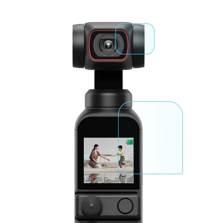ฟิล์มกระจกนิรภัย 9H 2.5D HD ปกป้องเลนส์ + ฟิล์มหน้าจอสำหรับ DJI OSMO Pocket 2, สำหรับ DJI OSMO Pocket 2