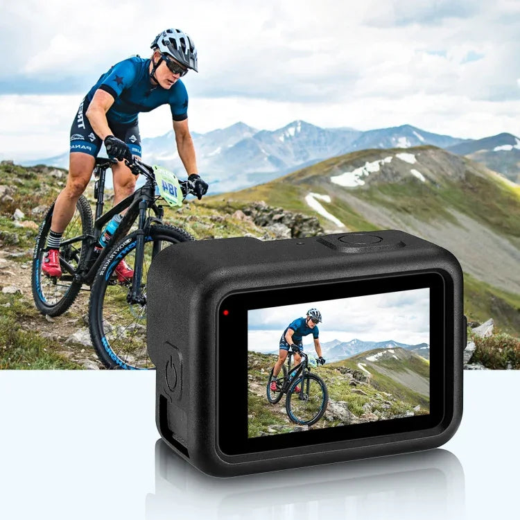 PULUZ เคสซิลิโคนกันกระแทกสำหรับ GoPro HERO12 Black /11 Black /10 Black /9 Black พร้อมฝาครอบพอร์ทด้านข้าง POM พร้อมสายรัดข้อมือและฝาปิดเลนส์, สำหรับเคสซิลิโคน GoPro HERO12 Black พร้อมฝาครอบด้านข้าง