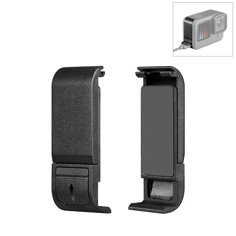 ฝาครอบช่องแบตเตอรี่ด้านข้างพลาสติก POM PULUZ สำหรับ GoPro HERO13 Black /12 Black /11 Black /10 Black /9 Black, ฝาครอบด้านพลาสติก POM