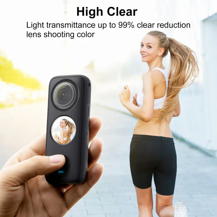 PULUZ ฝาครอบป้องกันเลนส์ PC สำหรับ Insta360 One X2, ฝาครอบเลนส์สำหรับ Insta360 ONE X2
