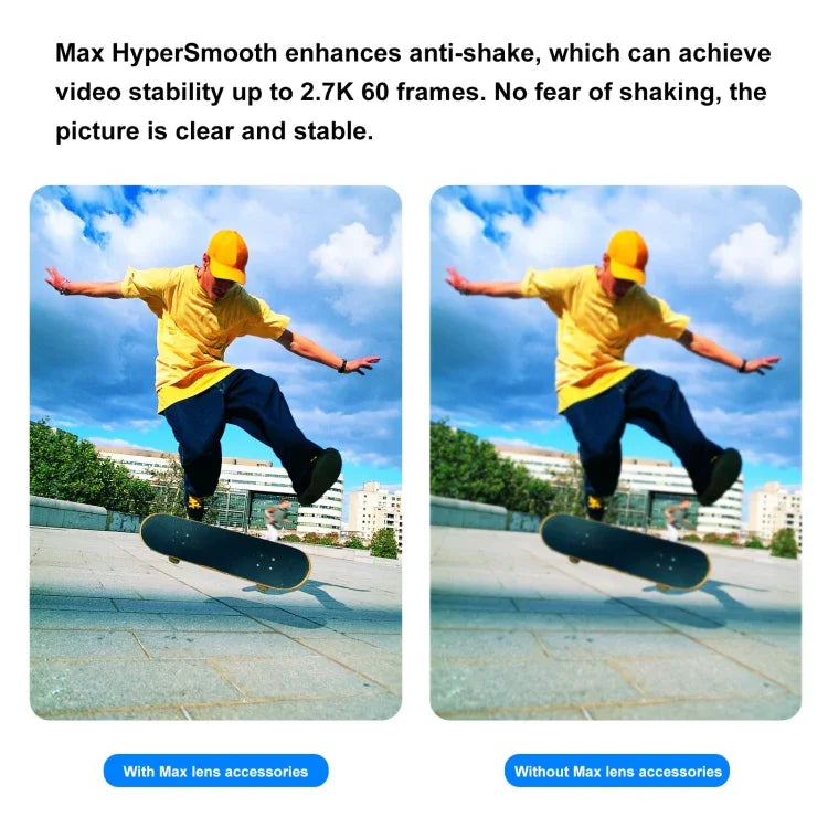 PULUZ เลนส์ม็อดมุมกว้าง Max สำหรับ GoPro Hero13 Black / Hero12 Black / Hero11 Black / HERO10 Black / HERO9 Black, สำหรับ GoPro Hero13 Black / Hero12 Black