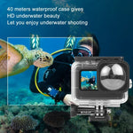PULUZ เคสกันน้ำลึก 40 เมตรพร้อมตะขอและฐานติดตั้งสกรูสำหรับ GoPro HERO12 Black /11 Black /11 Black Mini /10 Black /9 Black Max Lens Mod, สำหรับ GoPro Hero11 Black / HERO10 Black
