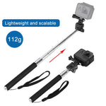PULUZ ขาตั้งเซลฟี่แบบยืดได้สำหรับ GoPro, Insta360, DJI และกล้องแอคชั่นอื่นๆ ความยาว: 22.5-80 ซม., ความยาว: 22.5-100 ซม.