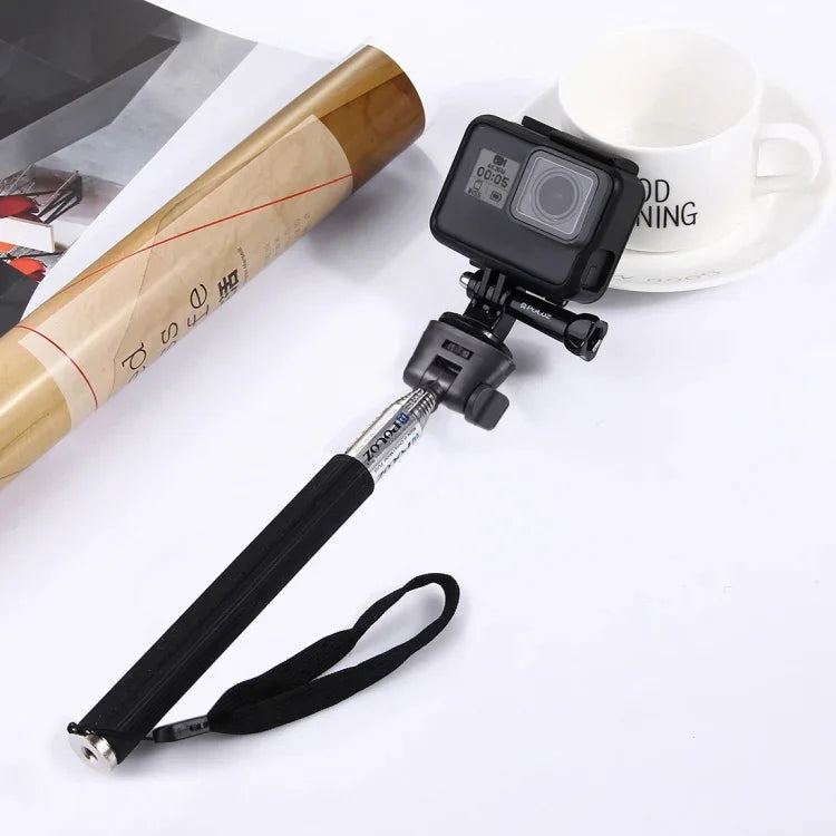 PULUZ ขาตั้งเซลฟี่แบบยืดได้สำหรับ GoPro, Insta360, DJI และกล้องแอคชั่นอื่นๆ ความยาว: 22.5-80 ซม., ความยาว: 22.5-100 ซม.