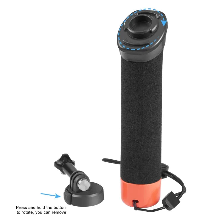 PULUZ ที่จับโฟมลอยน้ำพร้อมสายรัดและฐานปลดเร็วสำหรับ GoPro, Insta360, DJI และกล้องแอคชั่นอื่นๆ, ที่จับโฟมลอยน้ำ