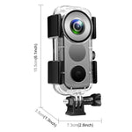 เคสกันน้ำใต้น้ำ PULUZ 30m สำหรับ Insta360 ONE X2, เคสใต้น้ำสำหรับ Insta360 ONE X2