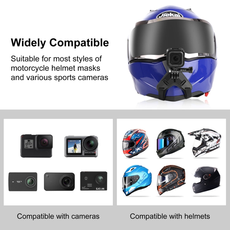 ขาติดตั้งสายรัดคางหมวกกันน็อค PULUZ สำหรับ GoPro, DJI Osmo Action และกล้องแอคชันอื่นๆ, สายรัดคางหมวกกันน็อค (สีดำ), สายรัดคางหมวกกันน็อค (สีส้ม), สายรัดคางหมวกกันน็อค (สีน้ำเงิน)
