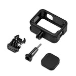 กรงติดตั้งกรอบ PA ชาร์จไฟได้พร้อมช่องฐาน Cold Shoe สำหรับ GoPro HERO13 Black /12 Black /11 Black /11 Black Mini /10 Black /9 Black, กรงติดตั้งกรอบ PA ชาร์จไฟได้
