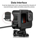 กรงขยายกรอบ PA พร้อมฝาครอบอินเทอร์เฟซด้านข้างสำหรับ GoPro HERO12 Black /11 Black /10 Black /9 Black, กรง PA พร้อมฝาครอบด้านข้าง