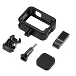 กรงขยายกรอบ PA พร้อมฝาครอบอินเทอร์เฟซด้านข้างสำหรับ GoPro HERO12 Black /11 Black /10 Black /9 Black, กรง PA พร้อมฝาครอบด้านข้าง