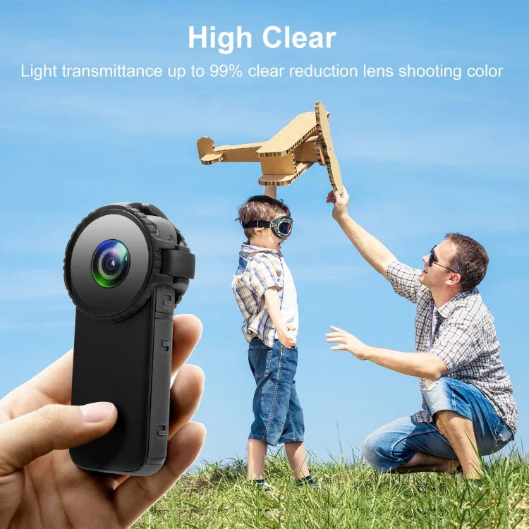 ฝาครอบกระจกป้องกันเลนส์อัพเกรด PULUZ สำหรับ Insta360 One X2, ฝาครอบกระจกป้องกันเลนส์สำหรับ Insta360 ONE X2