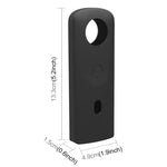 เคสซิลิโคนป้องกันพร้อมฝาครอบเลนส์สำหรับกล้องพาโนรามา Ricoh Theta SC2 360, เคสซิลิโคนสำหรับ Ricoh Theta SC2 (สีดำ)