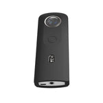 เคสซิลิโคนป้องกันพร้อมฝาครอบเลนส์สำหรับกล้องพาโนรามา Ricoh Theta SC2 360, เคสซิลิโคนสำหรับ Ricoh Theta SC2 (สีดำ)