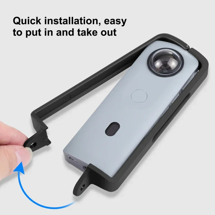 กรอบป้องกันพลาสติก PC ABS PULUZ สำหรับ Ricoh Theta SC2 พร้อมอะแดปเตอร์และสกรู, กรอบพลาสติกสำหรับ Ricoh Theta SC2