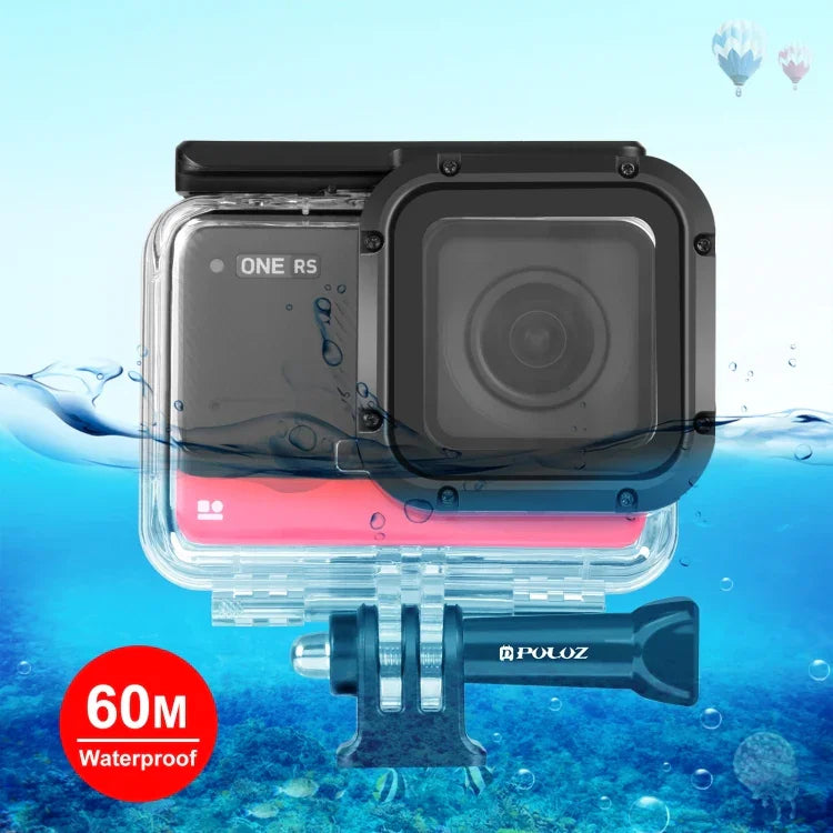 เคสกันน้ำสำหรับกล้องดำน้ำ PULUZ ความลึก 60 เมตร สำหรับ Insta360 One RS 4K Edition, สำหรับเคสดำน้ำ Insta360 One RS 4K Edition