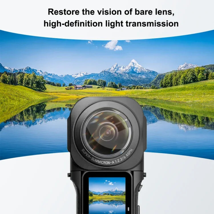 ฝาครอบป้องกันเลนส์ PC PULUZ สำหรับ Insta360 ONE RS รุ่น 1 นิ้ว 360, ที่ป้องกันเลนส์