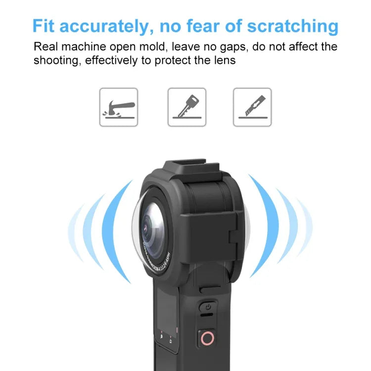 ฝาครอบป้องกันเลนส์ PULUZ สำหรับ Insta360 ONE RS 1-Inch 360 Edition, อัปเกรดฝาครอบเลนส์