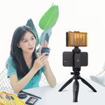ขาตั้งกล้องพลาสติก PULUZ พร้อมที่หนีบโทรศัพท์และหัวขาตั้งปรับได้ สำหรับสมาร์ทโฟน