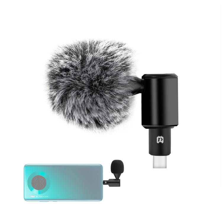 ไมโครโฟนคอนเดนเซอร์ปรับทิศทางรอบทิศทางสำหรับโทรศัพท์มือถือ PULUZ แจ็ค USB-C / Type-C, ไม่รองรับโทรศัพท์ Samsung ซีรีส์, ไมโครโฟนโทรศัพท์ Type-C