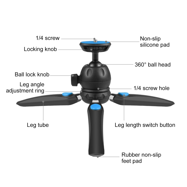ขาตั้งกันสั่น Mini VLOG Live พร้อมที่หนีบโทรศัพท์สำหรับสมาร์ทโฟน, Mini VLOG Live Stabilizer (สีดำ), Mini VLOG Live Stabilizer (สีน้ำเงิน), Mini VLOG Live Stabilizer (สีแดง)