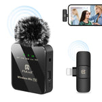 ไมโครโฟนไร้สาย PULUZ แบบ Lavalier สำหรับ iPhone / iPad, ตัวรับสัญญาณ 8 พิน, 8 พิน 1 TX + 1 RX