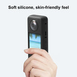 เคสซิลิโคนป้องกันเลนส์ PULUZ สำหรับ Insta360 X3 (สีดำ)