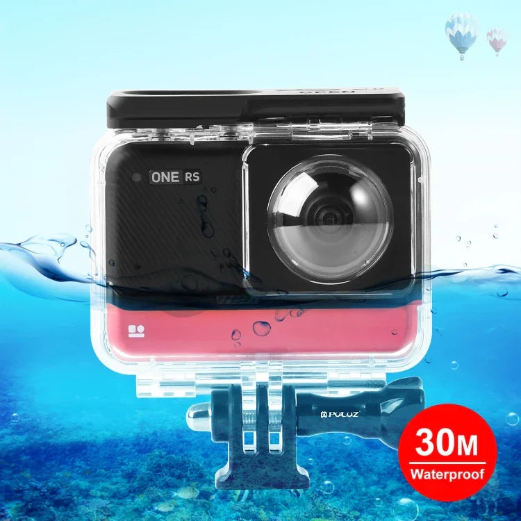 เคสกันน้ำลึก 30 เมตรสำหรับ Insta360 One RS 360 Edition PULUZ สำหรับดำน้ำ