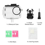 สำหรับ DJI Osmo Action 5 Pro / 3 / 4 เคสกันน้ำใต้น้ำ PULUZ 60 ม. พร้อม Cold Shoe และตัวยึดพื้นฐานพร้อมสกรู, สำหรับ DJI Osmo Action 3 / 4 เคสกันน้ำ