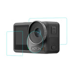 สำหรับ DJI Osmo Action 3 ฟิล์มกระจกนิรภัยกันระเบิดเลนส์หน้าและหลัง 3-in-1 PULUZ สำหรับ DJI Osmo Action 3