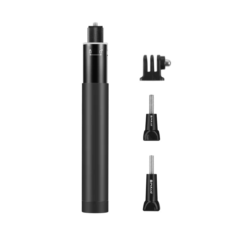 ไม้เซลฟี่โลหะ PULUZ 73.5 ซม. พร้อมฐานอะแดปเตอร์ล่องหนและสกรูสำหรับ Insta360 One RS / X2 / X3 / DJI Osmo 360, ไม้เซลฟี่ 70 ซม.