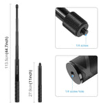 ไม้เซลฟี่โลหะ PULUZ 110 ซม. พร้อมฐานอะแดปเตอร์ล่องหนและสกรูสำหรับ Insta360 One RS / X2 / X3 / X4 / DJI Osmo 360, ไม้เซลฟี่ 110 ซม.