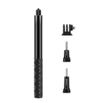 ไม้เซลฟี่โลหะ PULUZ 110 ซม. พร้อมฐานอะแดปเตอร์ล่องหนและสกรูสำหรับ Insta360 One RS / X2 / X3 / X4 / DJI Osmo 360, ไม้เซลฟี่ 110 ซม.