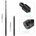 ไม้เซลฟี่โลหะ PULUZ 157 ซม. สำหรับ Insta360 One RS / X2 / X3 / X4 / DJI Osmo 360, ไม้เซลฟี่ 150 ซม.