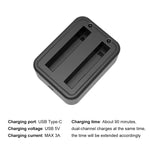 สำหรับ Insta360 X3 ชุดชาร์จแบตเตอรี่คู่ USB PULUZ พร้อมไฟแสดงสถานะ, ที่ชาร์จแบตเตอรี่