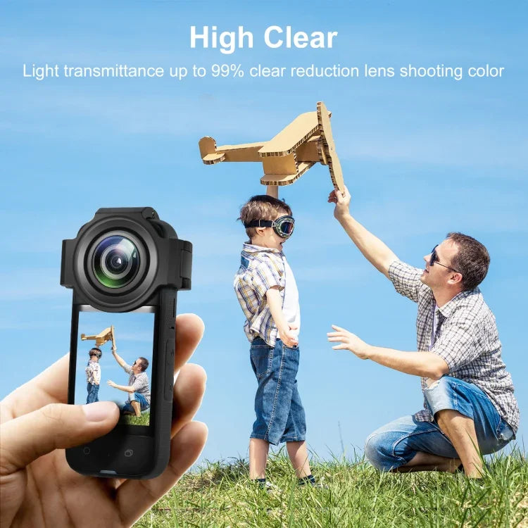 สำหรับ Insta360 X3 PULUZ ฝาครอบเลนส์แก้วออปติคอลอัพเกรด ปกป้องเลนส์อัพเกรด