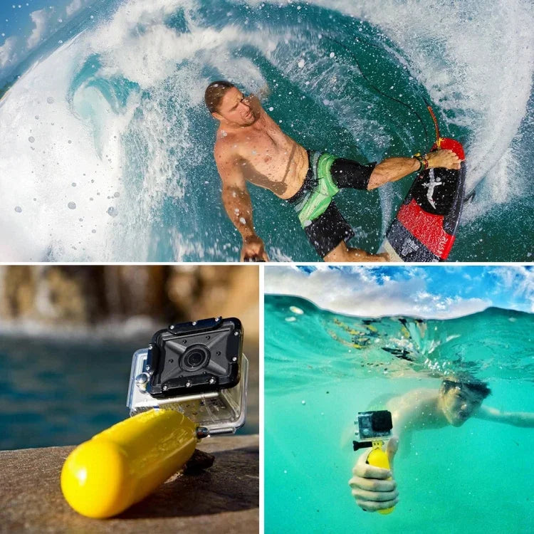 ด้ามจับลอยน้ำพร้อมสายรัดสำหรับ GoPro, Insta360, DJI และกล้องแอคชั่นอื่นๆ PULUZ ด้ามจับลอยน้ำ