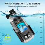 เคสกันน้ำ PULUZ 30m สำหรับ Insta360 X3, เคสกันน้ำ 30m