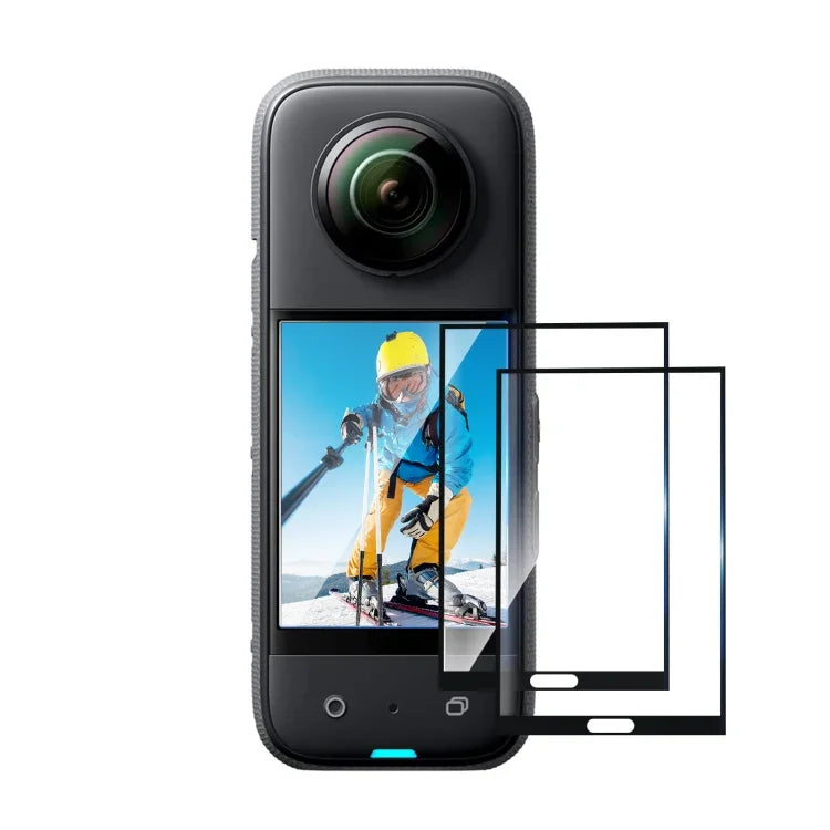 สำหรับ Insta360 X3 PULUZ ฟิล์มกันรอยหน้าจอโค้ง HD 2 ชิ้น, สำหรับ Insta360 X3