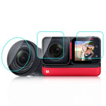 สำหรับ Insta360 One RS PULUZ ฟิล์มกระจกนิรภัย 3 in 1 หน้าจอ + เลนส์ 4K + เลนส์ Leica, สำหรับ Insta360 One RS