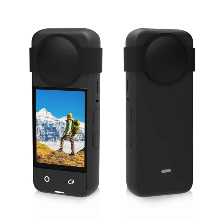 สำหรับ Insta360 X3 ฝาครอบเลนส์ซิลิโคน PULUZ ปกป้องตัวเลนส์, ฝาครอบเลนส์
