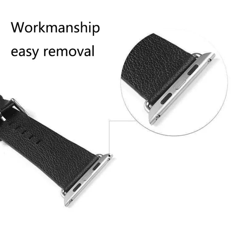 2 ชิ้น สำหรับ Apple Watch 38mm ตัวเชื่อมสายโลหะ หัวเข็มขัดโลหะ พร้อมเครื่องมือไขควง