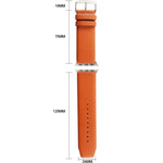 Kakapi สำหรับ Apple Watch 42mm สายนาฬิกาหนังแท้หัวเข็มขัดขัดลายละเอียด พร้อมตัวเชื่อมต่อ