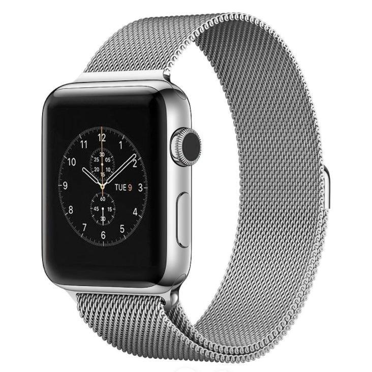 สำหรับ Apple Watch 38mm สายนาฬิกา Milanese Loop สแตนเลสสตีลแม่เหล็ก สำหรับ Apple Watch 42mm / 41mm / 40mm / 38mm